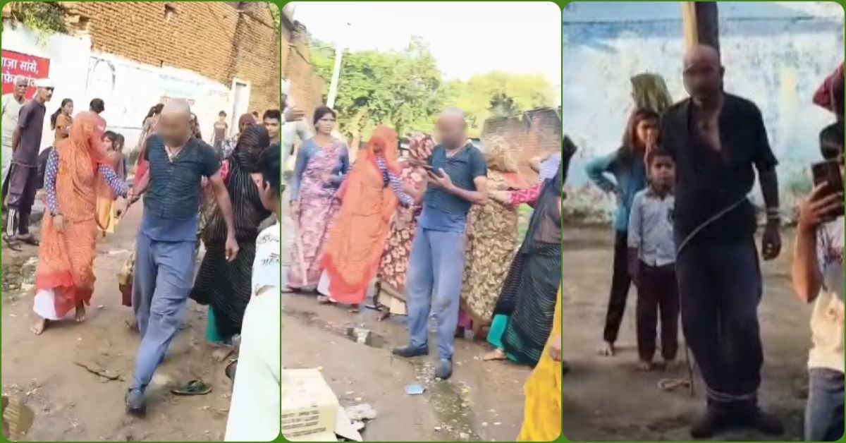 ‘जो काम पुलिस न कर सकी, वो महिलाओं ने कर दिखाया!’ शिवपुरी में अवैध शराब तस्कर को खंभे से बांधा, सड़क पर फूंकी शराब की पेटियां