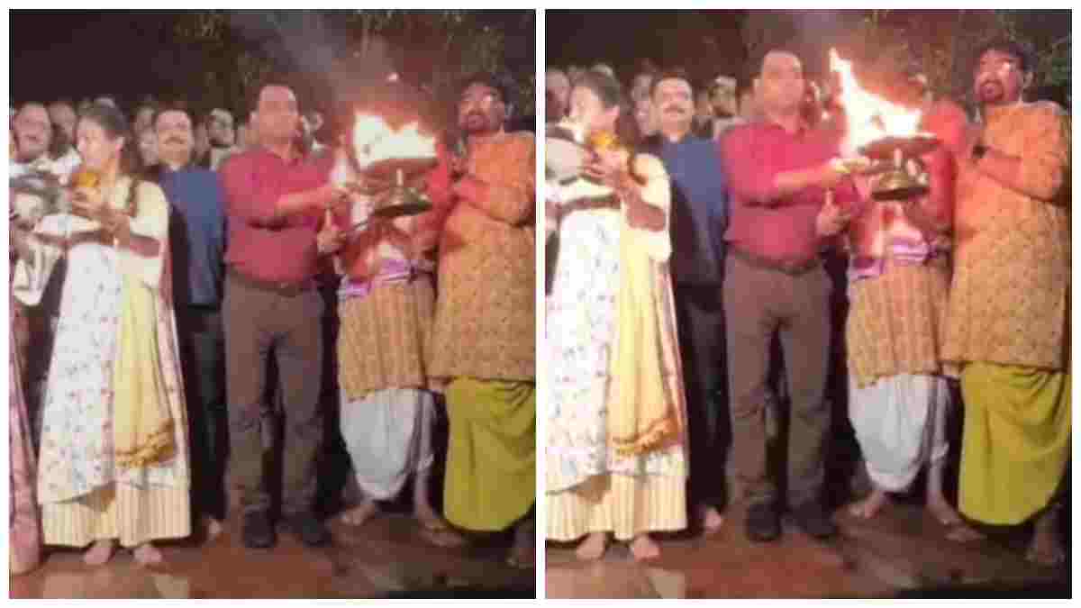 श्योपुर में आस्था के साथ खिलवाड़: जूते पहनकर आरती करते दिखे नगरीय प्रशासन आयुक्त, Video वायरल   