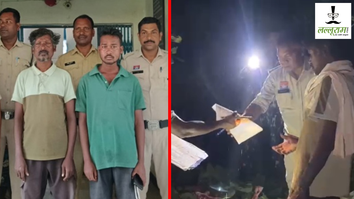 गौ हत्या मामले में एक्शन : मांस और टांगी के साथ 2 आरोपी गिरफ्तार, 3 फरार