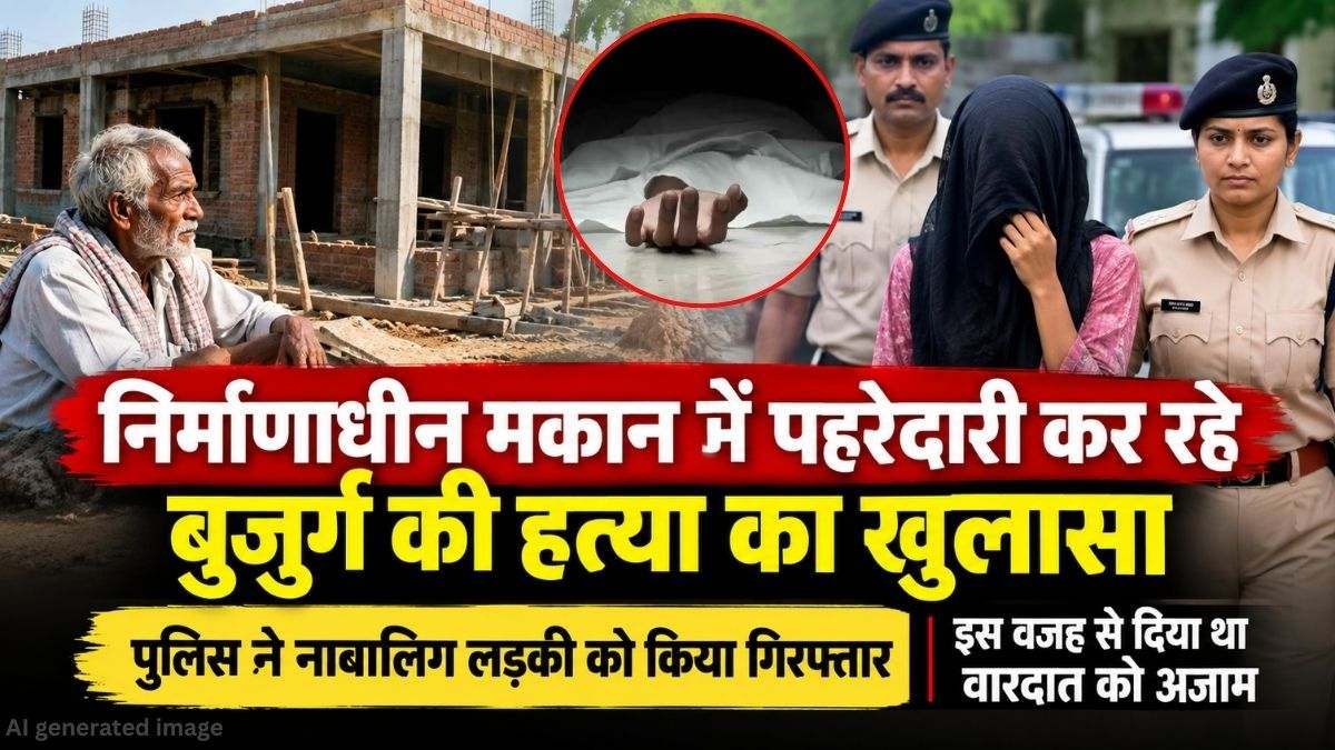 निर्माणाधीन मकान में पहरेदारी कर रहे बुजुर्ग की हत्या का खुलासा: पुलिस ने नाबालिग लड़की को किया गिरफ्तार, इस वजह से दिया था वारदात को अंजाम