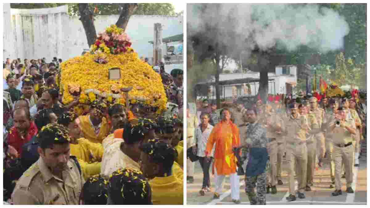 Ujjain Kal Bhairav Sawari: उज्जैन में ढोल ग्यारस पर निकली बाबा काल भैरव की भव्य सवारी! सिंधिया घराने की पहनाई पगड़ी, पुलिस ने दिया गार्ड ऑफ ऑनर