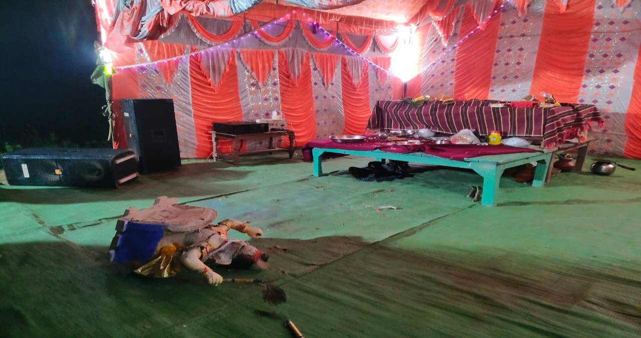 डीजे की आवाज पर विवाद के बाद गणेश प्रतिमा खंडितः आरोपी 3 सगे भाई गिरफ्तार, देहात थाना पुलिस की कार्रवाई