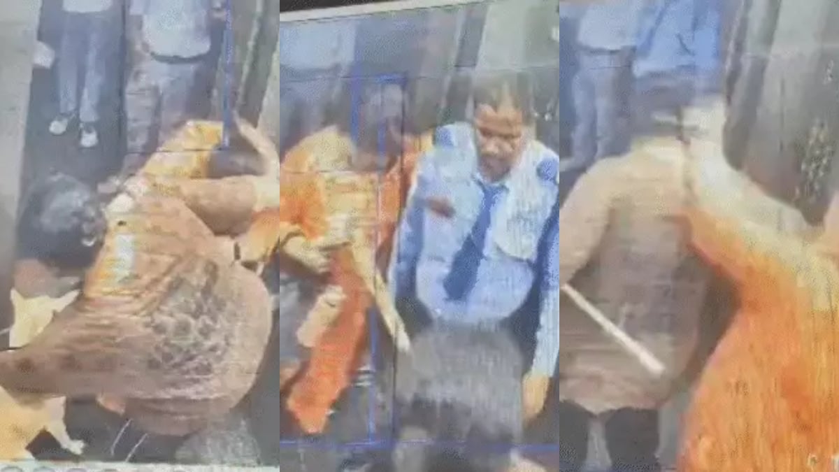 गाजियाबाद में डॉग को लिफ्ट में ले जाने पर बवाल, टीचर से मारपीट का CCTV वायरल