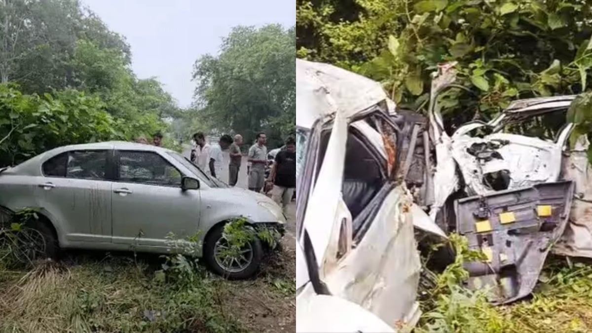 गणेश पंडाल की सजावट के बाद चाय पीने निकले किशोर, पेड़ से टकराई कार; 3 की मौत