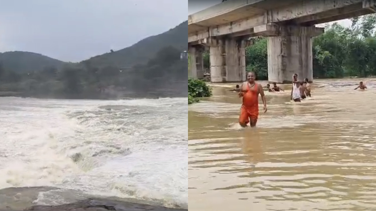 चंदौली में गड़ई नदी का रौद्र रूप! सड़क पर 1.5 फीट पानी का तेज बहाव, ग्रामीणों में दहशत