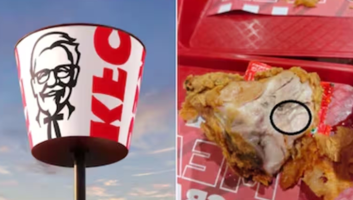 KFC के फ्राइड चिकन में निकला कीड़ा! ग्रेटर नोएडा में ग्राहक के उड़ गए होश, वीडियो वायरल