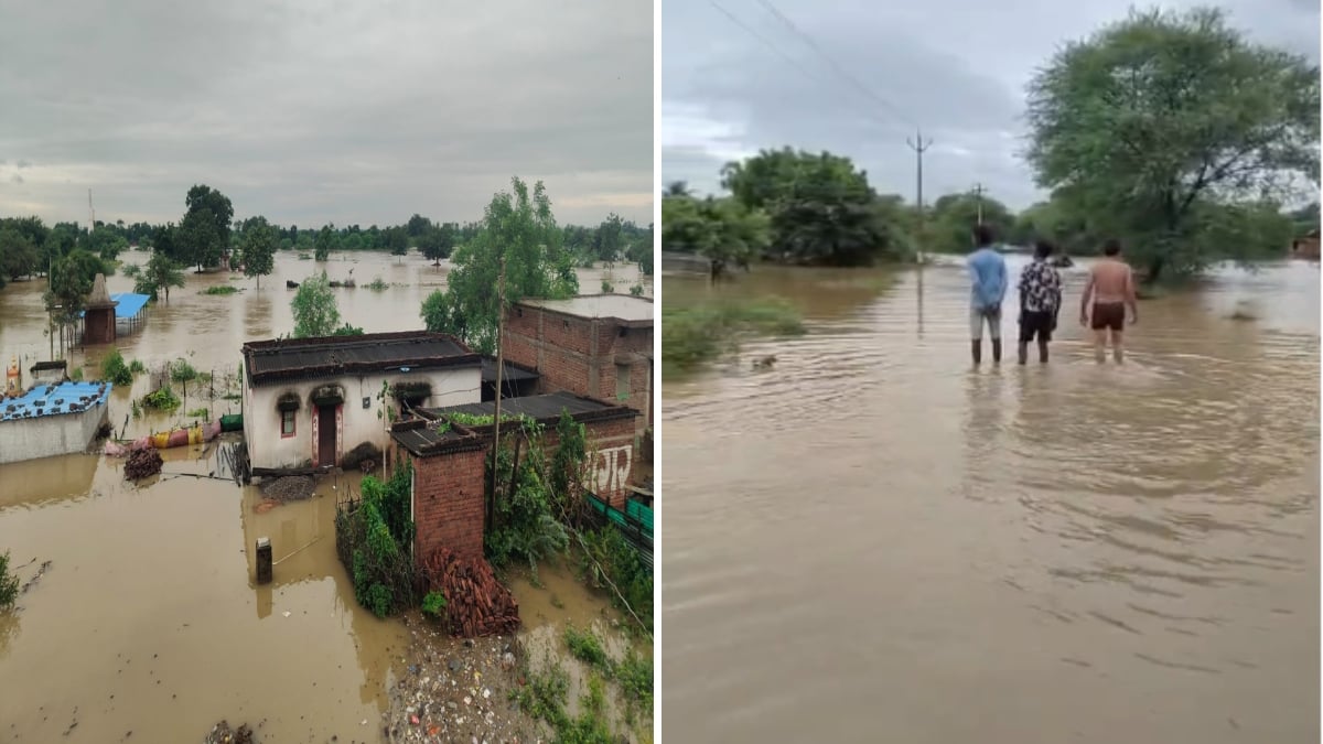 बारिश से जनजीवन अस्त व्यस्त! अकोला और बाना गांव हुआ जलमग्न, छतों पर रहने को ग्रामीण हुए मजबूर