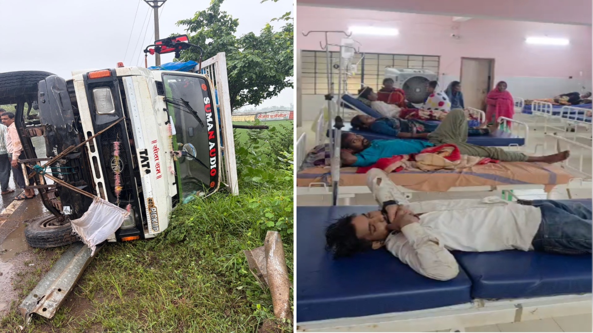 भीषण हादसा: अनियंत्रित होकर पलटी श्रद्धालुओं से भरी माजदा, कई लोग गंभीर रूप से घायल
