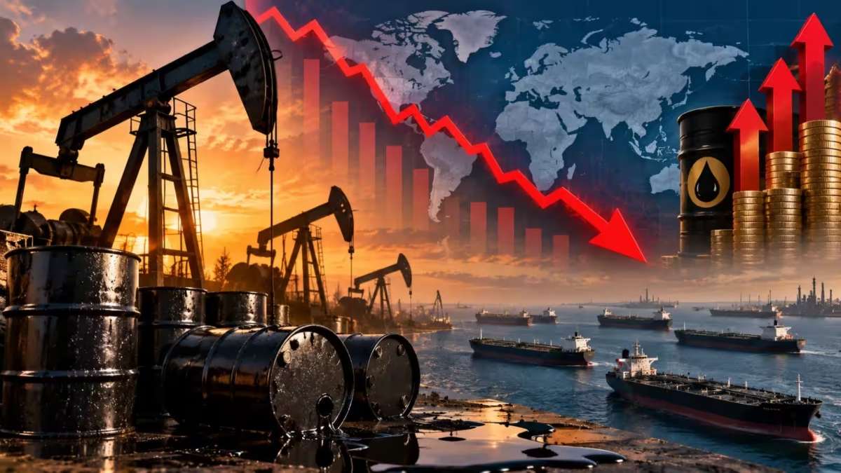 Crude Oil Price Today : कच्चे तेल में लगातार तीसरे दिन गिरावट, WTI 101 और Brent 104 डॉलर के करीब, भारत पर क्या असर?