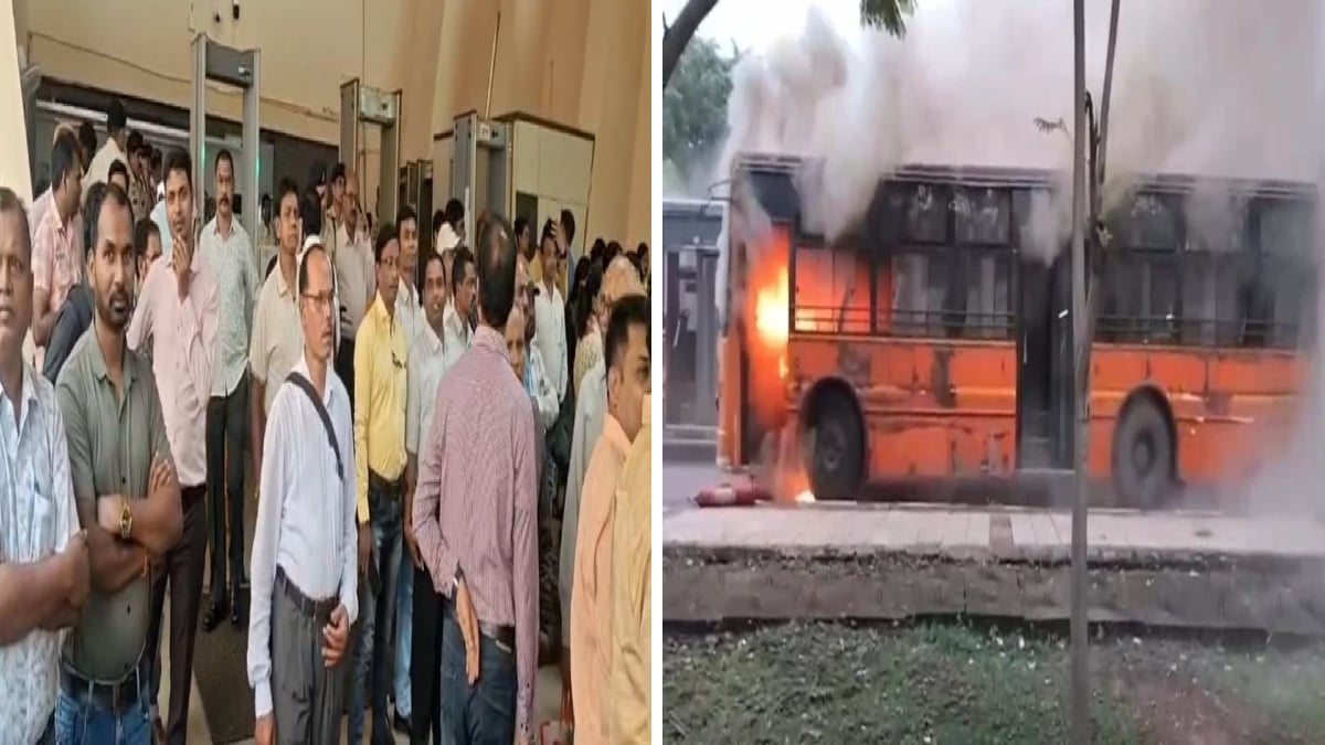 स्टाफ बस में आग से आक्रोश: मंत्रालय कर्मचारियों ने सुरक्षा व्यवस्था पर उठाए सवाल, उच्चस्तरीय और निष्पक्ष जांच की मांग