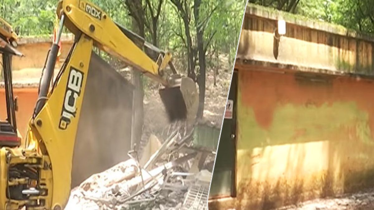 वन विभाग की बड़ी कार्रवाई : प्रकाश पासवान के अवैध कब्जे पर चला बुलडोजर, दुर्गापुर पहाड़ी पर निर्मित संरचना ध्वस्त