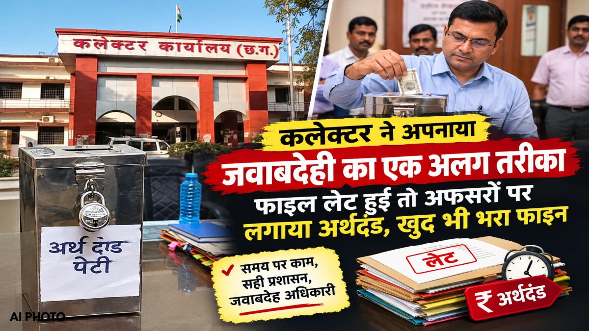 कलेक्टर ने अपनाया जवाबदेही का अलग तरीका…फाइल लेट हुई तो अफसरों पर लगाया अर्थदंड, खुद भी भरा फाइन