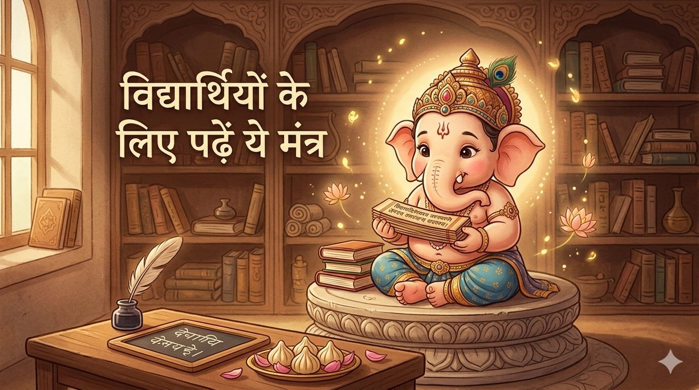 विद्यार्थी को पढ़ाई में एकाग्रता और ज्ञान में वृद्धि के लिए गणेश उत्सव के दौरान एक बार गणेश स्तोत्र और अथर्वशीर्ष पाठ को जरूर करना चाहिए…
