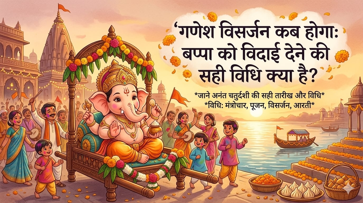 गणेश विसर्जन कब होगा: बप्पा को विदाई देने की सही विधि क्या है?