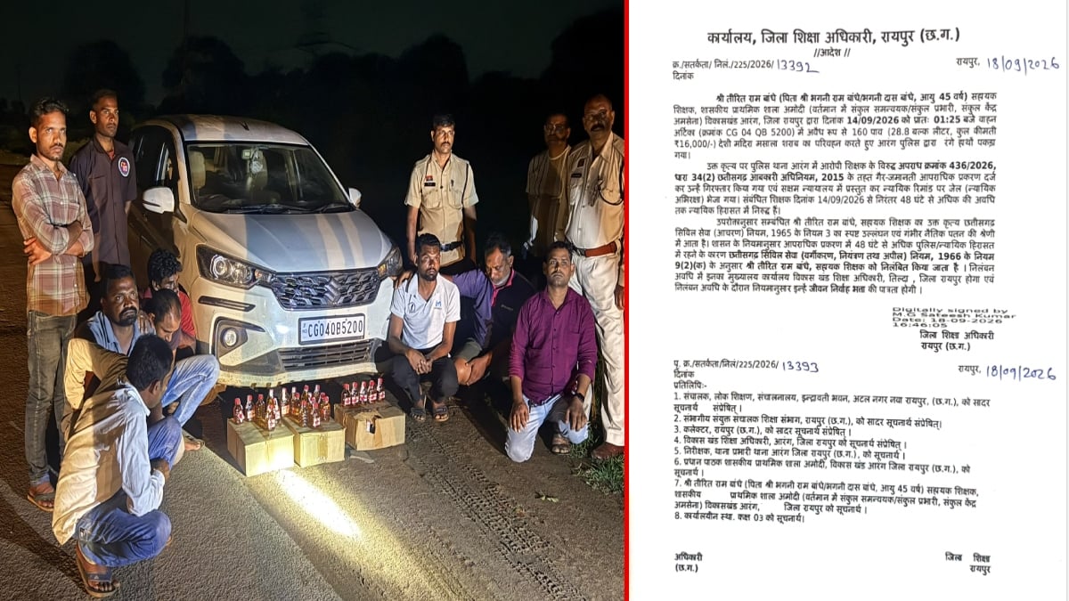 संकुल समन्वयक शिक्षक निलंबित: शराब तस्करी में हुआ था गिरफ्तार, DEO ने लिया एक्शन