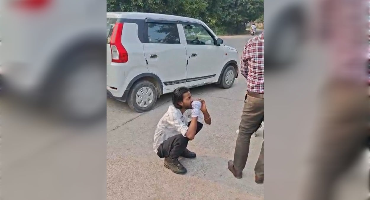 वैगनआर चुराकर भाग रहा था युवक, स्कूटी से टकराई गाड़ी तो पकड़ा गया