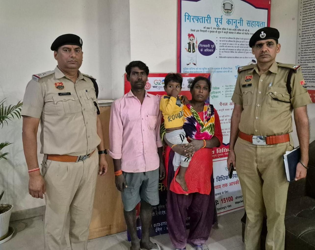 शाम को लापता हुआ तीन साल का बच्चा, मानेसर पुलिस ने सुरक्षित ढूंढ निकाला