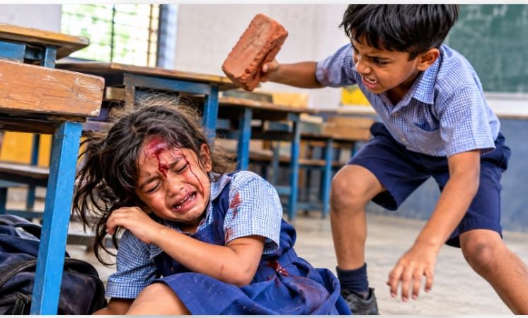 तीसरी कक्षा का छात्र बना हैवान : 6 साल की बच्ची को बेंच पर पटका, ईंट से सिर पर किए 12 वार