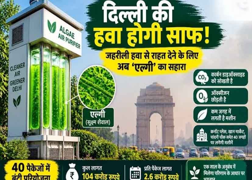 दिल्ली की जहरीली हवा साफ करेगी ‘लिक्विड ट्री’ तकनीक, 40 जगहों पर लगेंगी खास मशीनें
