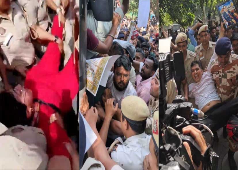 दिल्ली में जंतर-मंतर पर हंगामा, AAP के कई बड़े नेता हिरासत में; इंटरनेट सेवा बंद