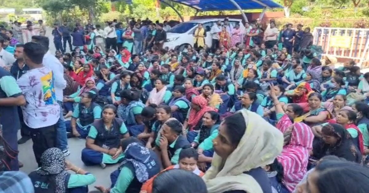 AIIMS से 260 आउटसोर्स कर्मचारी बर्खास्त, रोजगार बहाली की मांग को लेकर प्रदर्शन, बिना जानकारी नौकरी से हटाने का आरोप