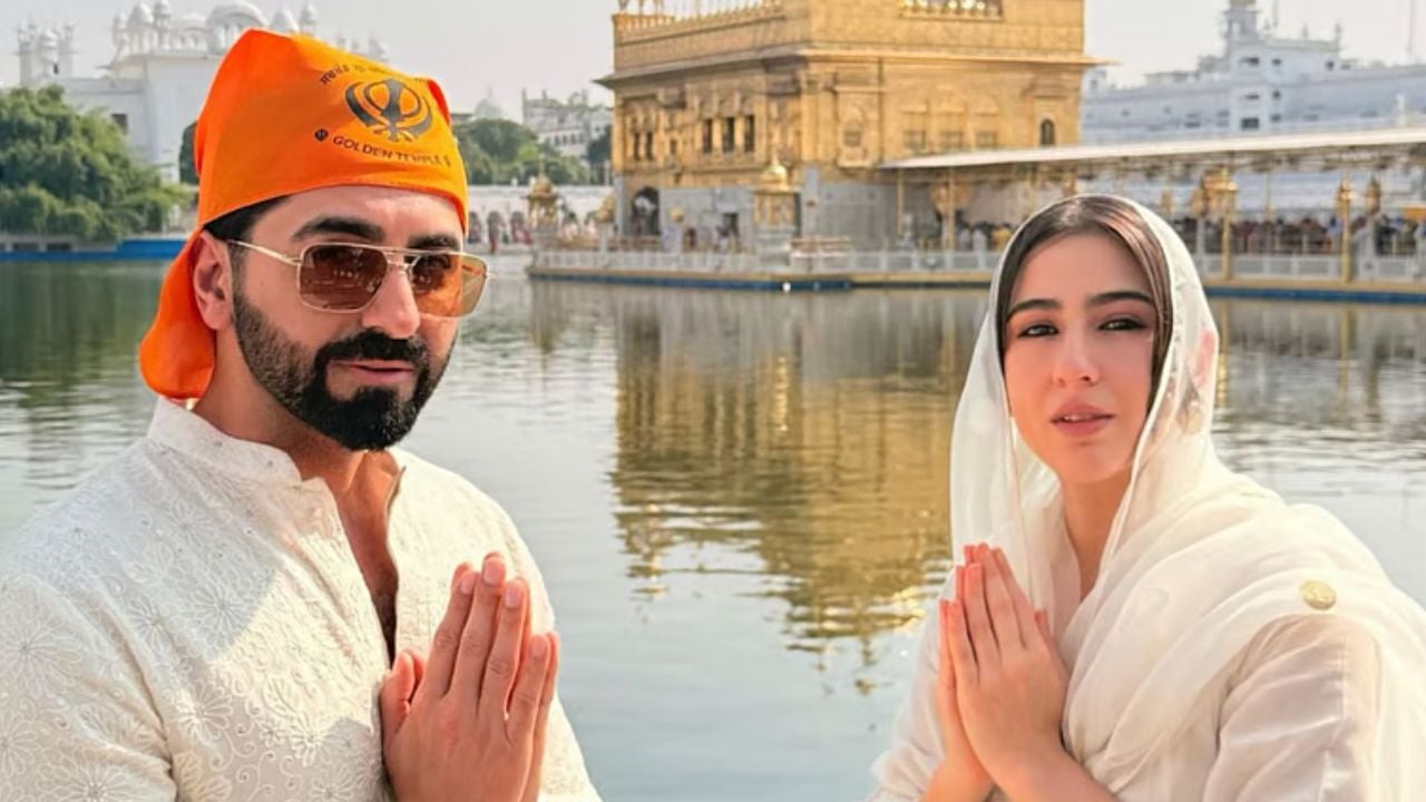 सारा अली खान और आयुष्मान खुराना पहुंचे गोल्डन टेंपल, ‘Udta Teer’ की सफलता के लिए की अरदास
