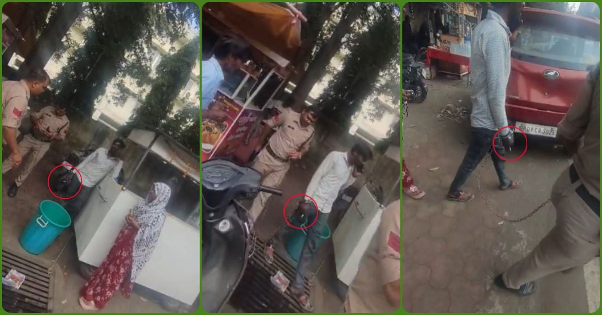 खाकी की ‘खातिरदारी’: हथकड़ी लगे आरोपी को परोसा गया ‘VIP ट्रीटमेंट’, सिगरेट के कश लगाते और फोन पर बतियाते नजर आए साहब!