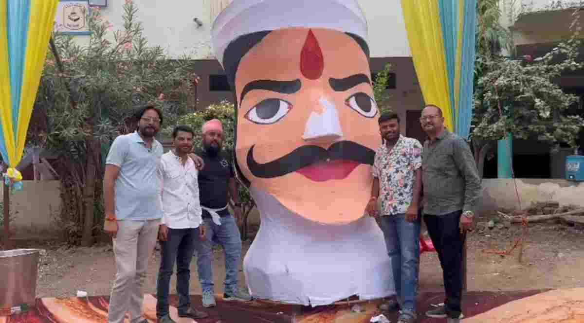 बड़वानी में दो जगह होगा रावण दहन: 45 फीट के रावण से देंगे सामाजिक संदेश, डीजे, दहेज और दारू की बुराइयों पर रहेगी थीम