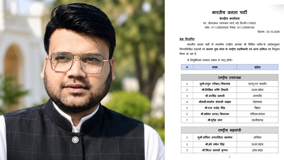 भाजपा युवा मोर्चा की नई राष्ट्रीय टीम घोषित, छत्तीसगढ़ के भूपेंद्र नाग बने राष्ट्रीय उपाध्यक्ष, जानें किसे मिली कौन सी जिम्मेदारी…