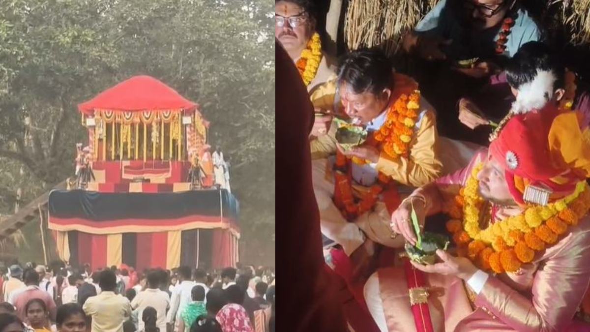 बस्तर दशहरा: रैनी रस्म में चोरी हुए रथ को ढूंढने जंगल पहुंचे राजपरिवार के सदस्य, ग्रामीणों के साथ जमीन पर बैठकर खाई नवाखाई की खीर