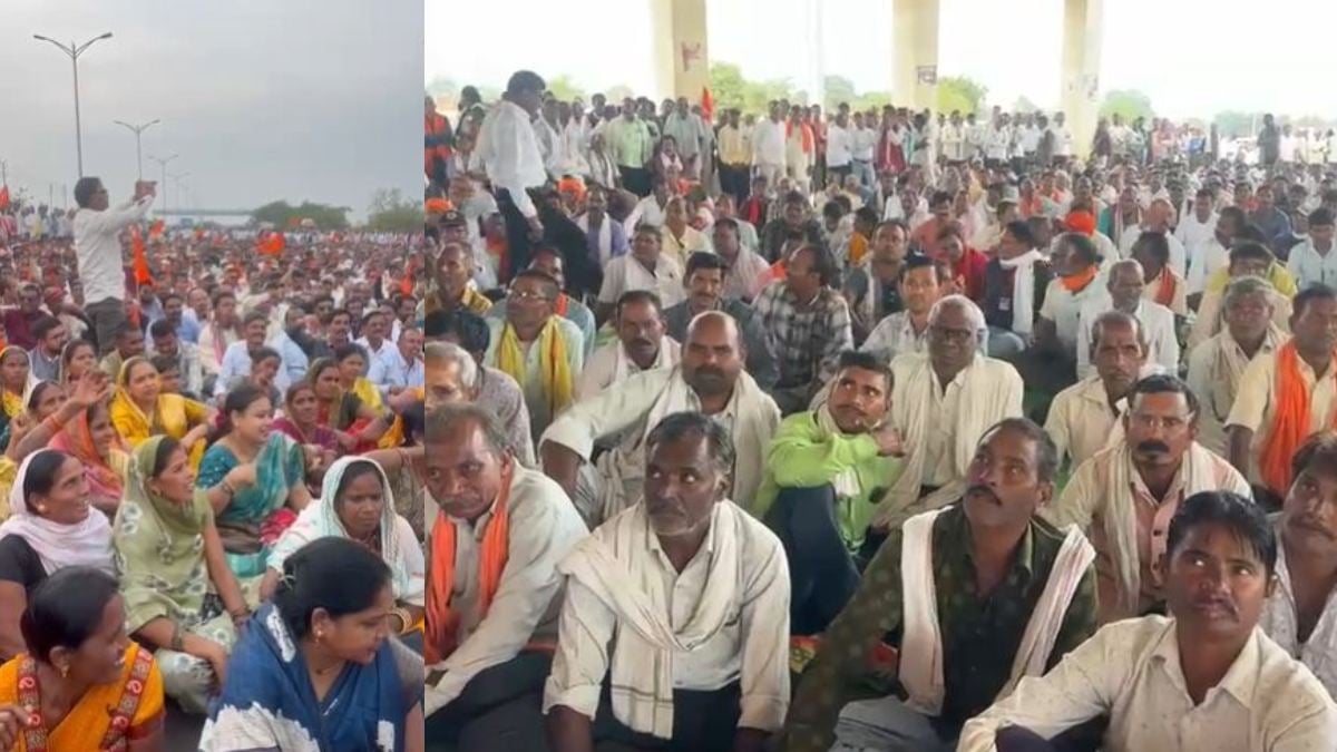किसानों की अन्नदाता गर्जना रैली: मंत्रालय घेरने निकले हजारों किसानों को पुलिस ने रोका, सड़क पर धरने पर बैठे