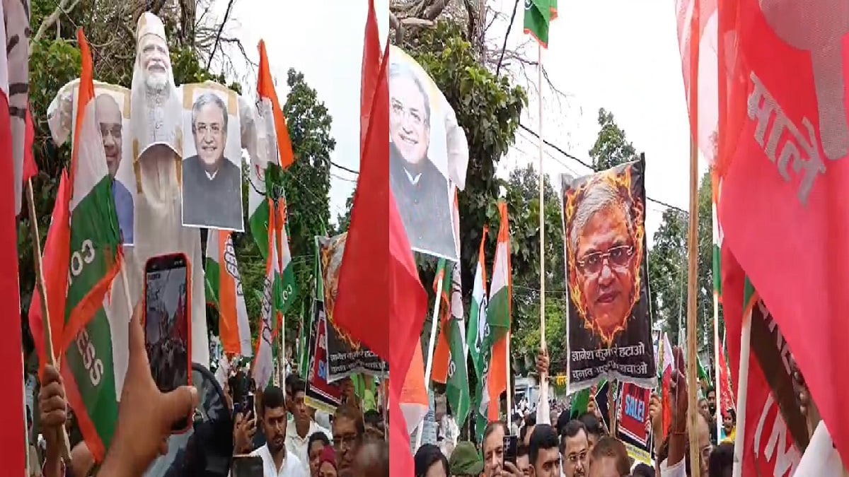 SIR के खिलाफ बेगूसराय में INDIA गठबंधन का हल्लाबोल, मोदी-शाह और ज्ञानेश कुमार का फूंका पुतला