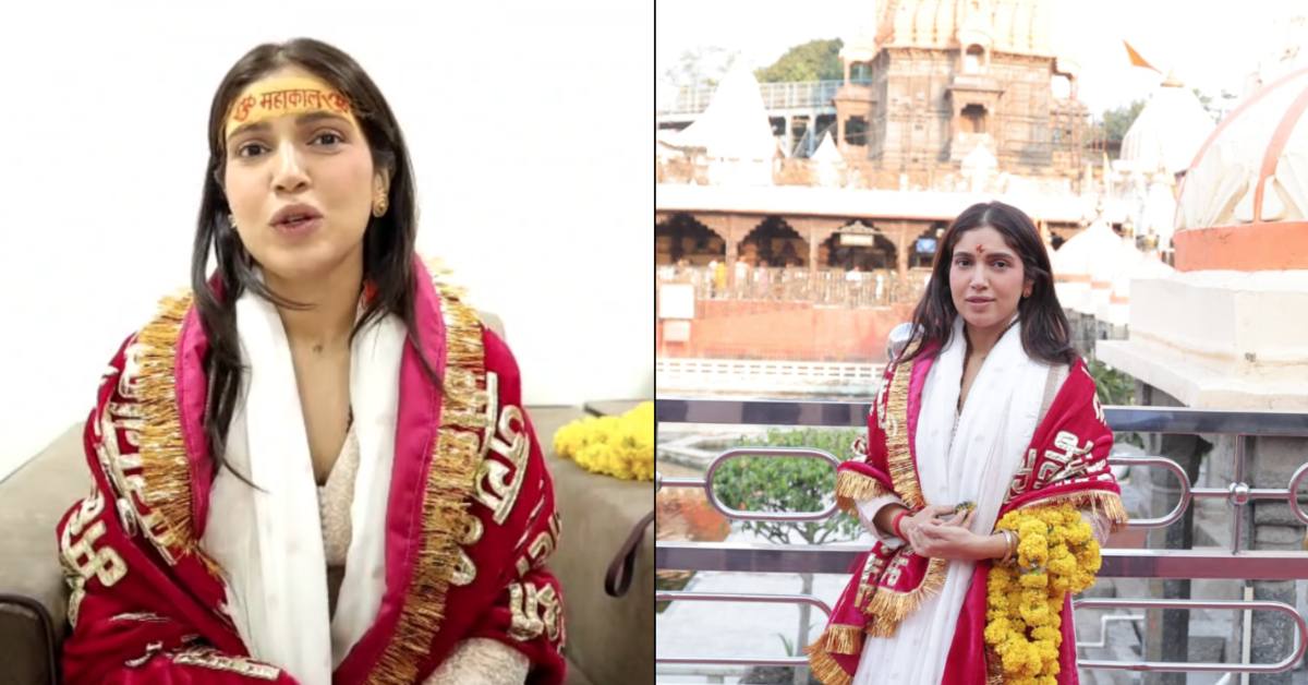 उज्जैन पहुंचीं अभिनेत्री भूमि पेडनेकर, श्री महाकालेश्वर मंदिर में टेका माथा और लिए बाबा महाकाल के आशीर्वाद