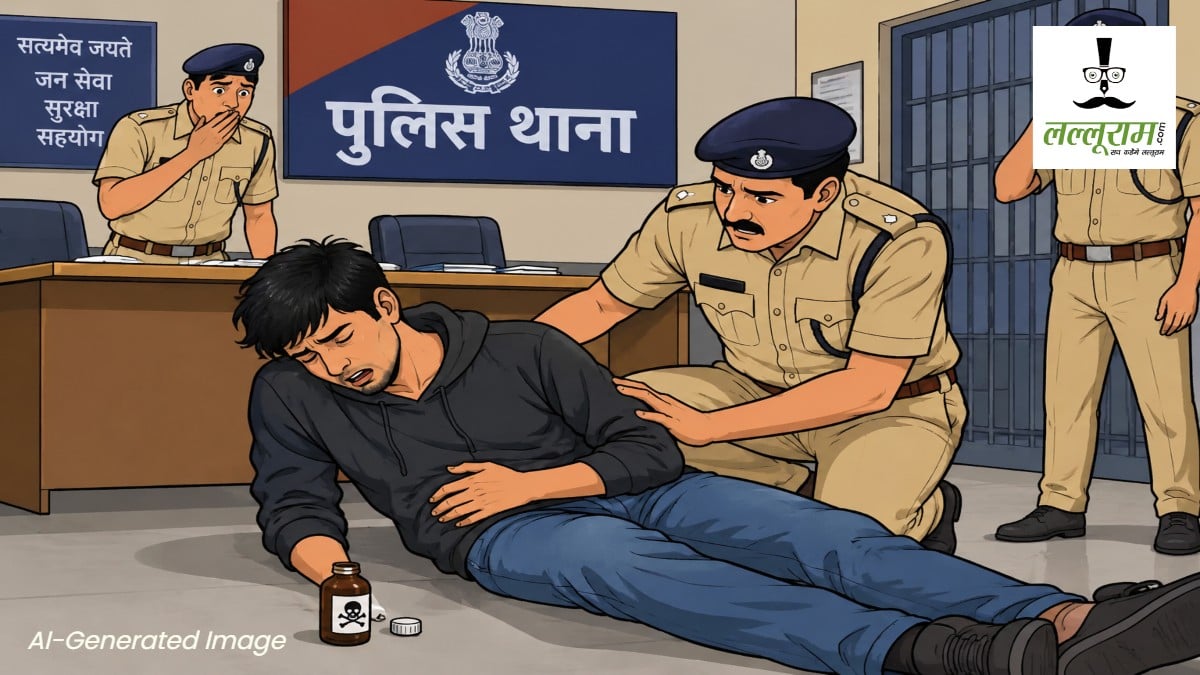 Chhattisgarh : पुलिस स्टेशन में युवक ने की सुसाइड की कोशिश, इस वजह से था परेशान