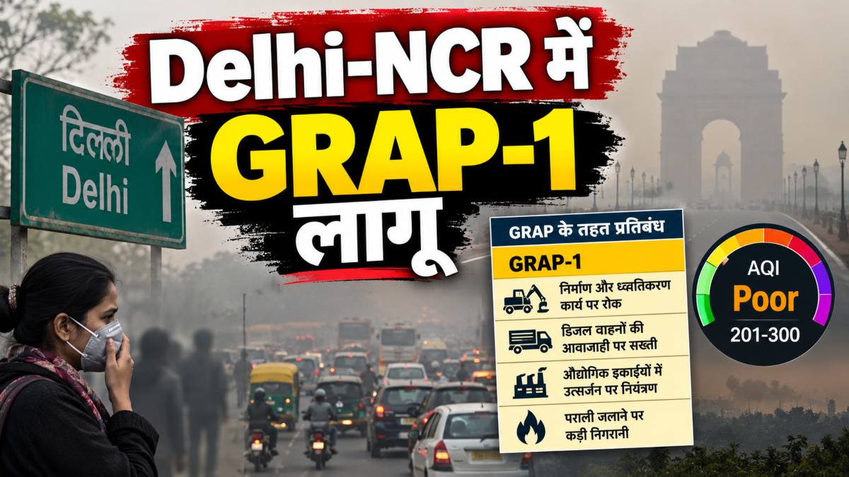 Delhi-NCR GRAP-1: दिल्ली-एनसीआर में ग्रैप-1 लागू, जानिए क्या-क्या पाबंदियां रहेंगी?
