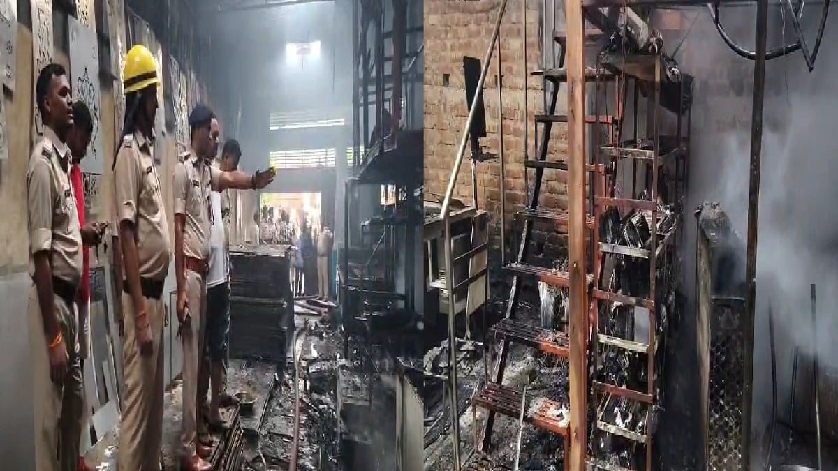 नालंदा: लेजर कटिंग मशीन के गोदाम में लगी भीषण आग, 1 करोड़ से ज्यादा का सामान जलकर राख