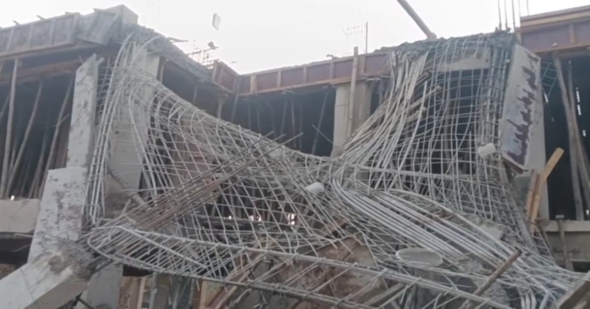 30 साल टिकने का दावा, 18 दिन भी नहीं टिका पिलर: निर्माणाधीन सीएम राइज स्कूल की छत गिरी, 4 मजदूर घायल