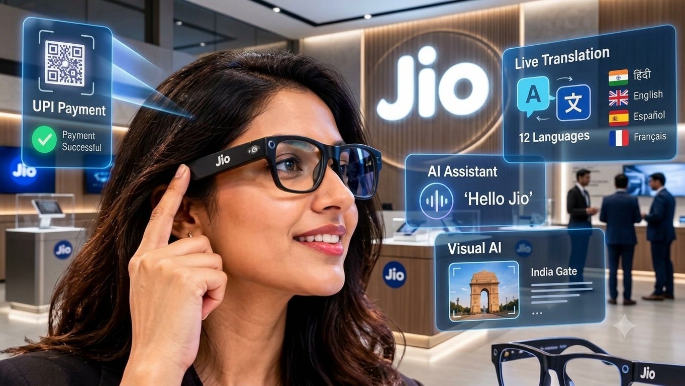 Jio AI Glasses: अब चश्मे से करें UPI पेमेंट, मिलेगी लाइव ट्रांसलेशन और क्रिकेट कमेंट्री की सुविधा