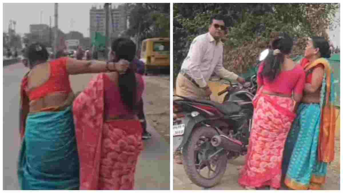 इंदौर में बीच सड़क पर भिड़ गईं महिलाएं: जमकर चले थप्पड़; वीडियो वायरल होने पर हरकत में आई पुलिस
