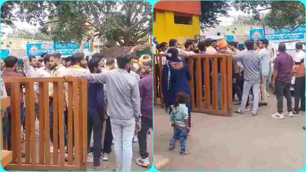 इंदौर में बजरंग दल कार्यकर्ता के साथ अभद्रता, डायल 100 के ड्राइवर पर लगे आरोप, भीड़ ने घेरा थाना