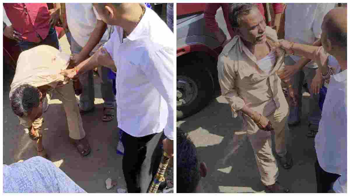 खंडवा में सड़क पर खौफनाक ‘रोड रेज’: बस मोड़ने के मामूली विवाद पर कार चालक ने बीच बाजार ड्राइवर को डंडे से पीटा; वीडियो वायरल 