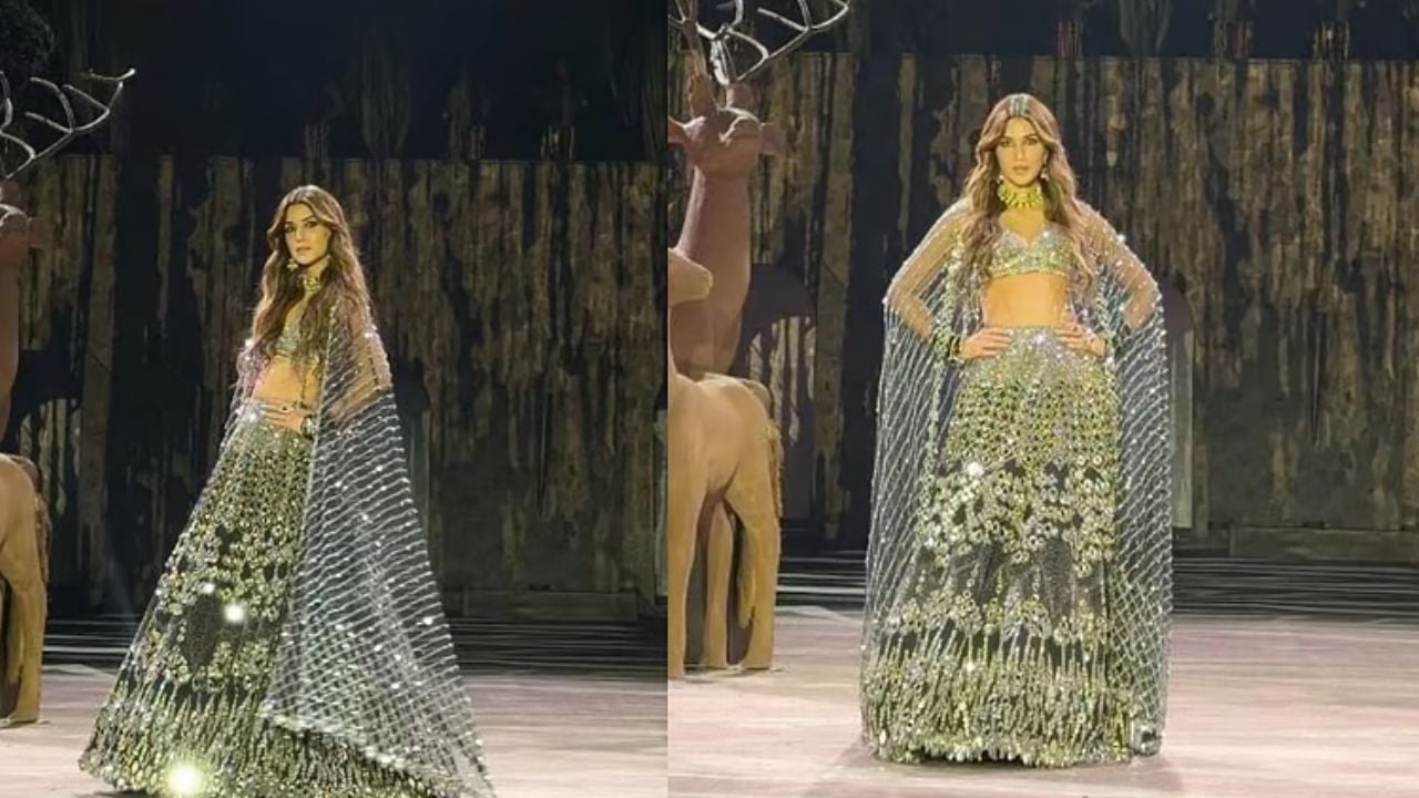 Kriti Sanon Ramp Walk: ब्लैक लहंगे में कृति सेनन का रॉयल अंदाज, रैंप पर आते ही छाईं एक्ट्रेस