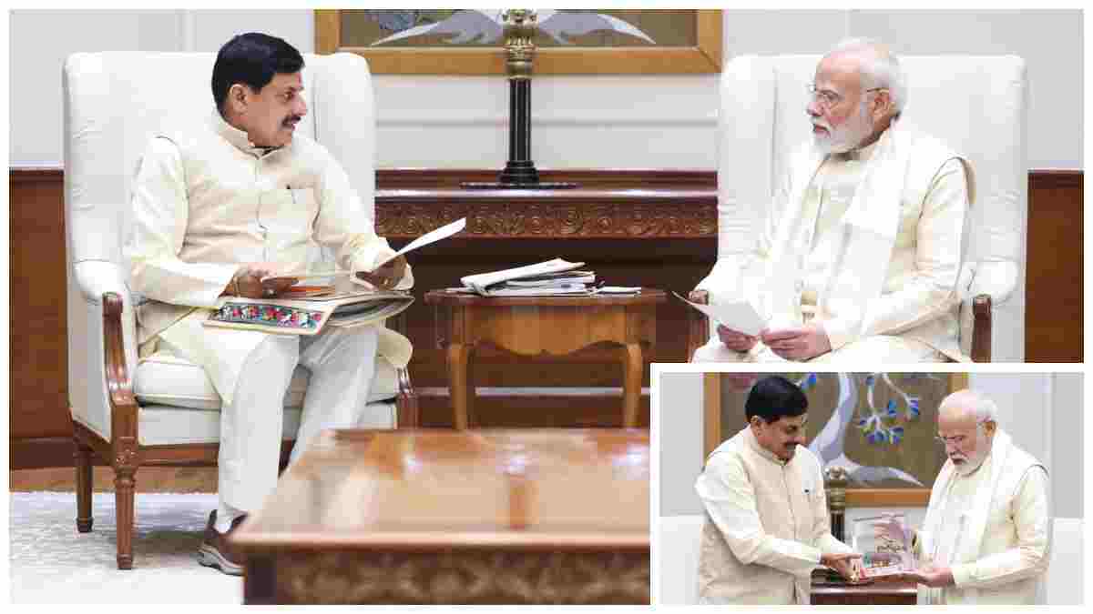 मुख्यमंत्री डॉ. मोहन यादव ने प्रधानमंत्री नरेन्द्र मोदी से की मुलाकात, ग्लोबल इन्वेस्टर्स समिट 2027 के लिए किया आमंत्रित