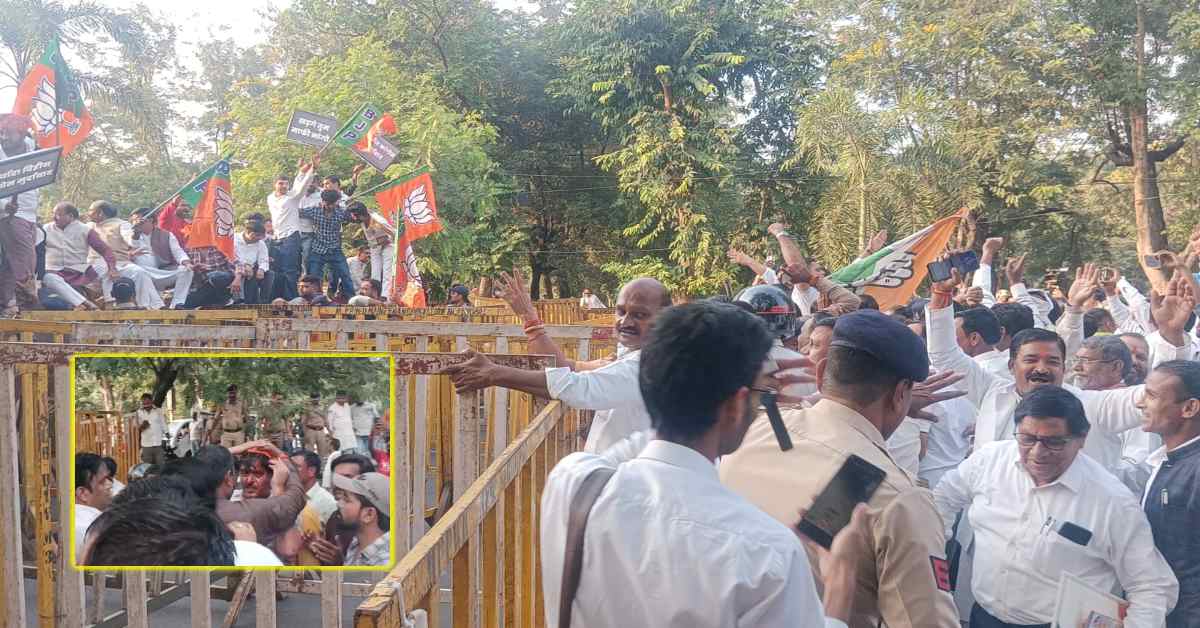 राजधानी में मल्लिकार्जुन खरगे के अपशब्द को लेकर सियासी संग्राम: प्रदर्शन के दौरान आमने-सामने हुए कांग्रेस-बीजेपी, एक कार्यकर्ता का सिर फटा