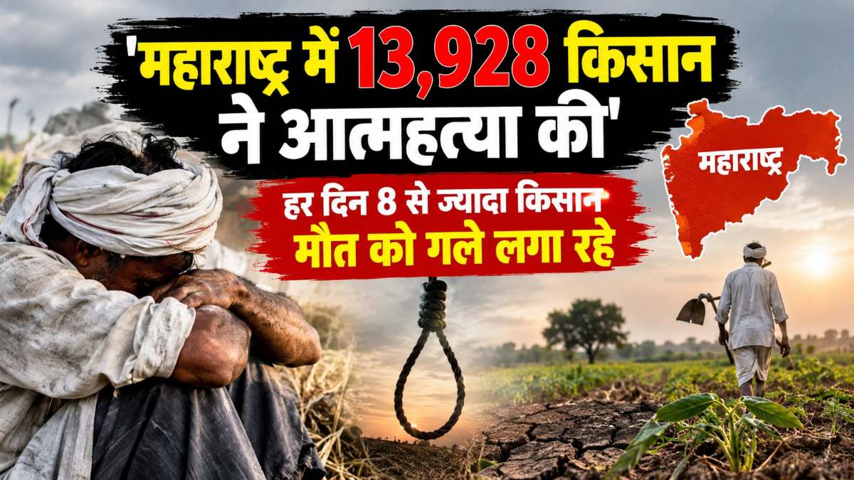 महाराष्ट्र में 13,928 किसान ने आत्महत्या की: हर दिन 8 से ज्यादा किसान मौत को गले लगा रहे, RTI में खुलासा होने के बाद मची सनसनी