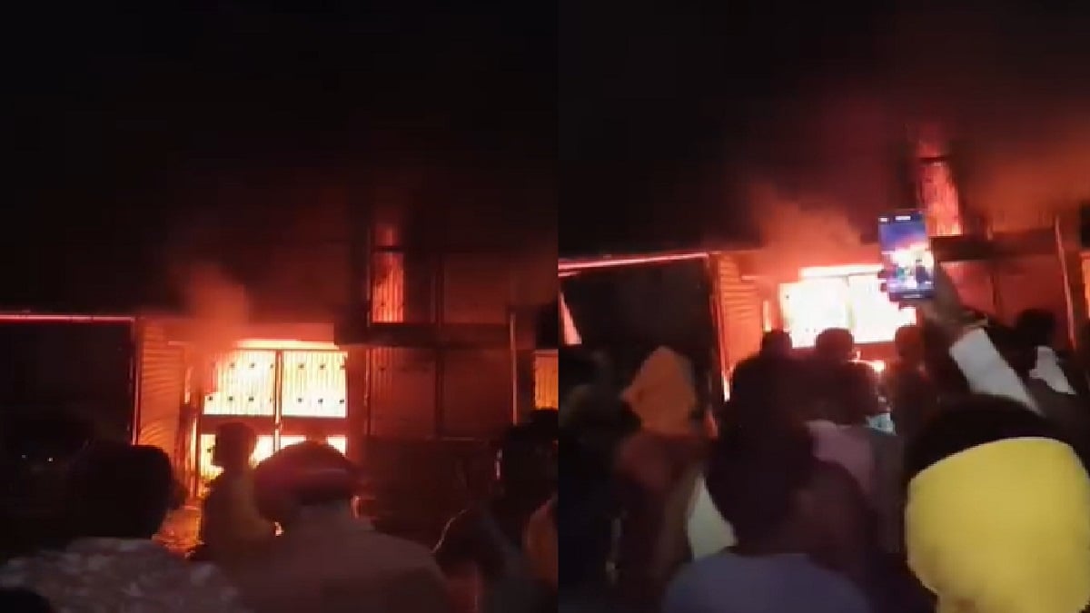 मोतिहारी के पिपरा बाजार में भीषण आग लगने से कई दुकानें जलकर राख, लाखों का नुकसान