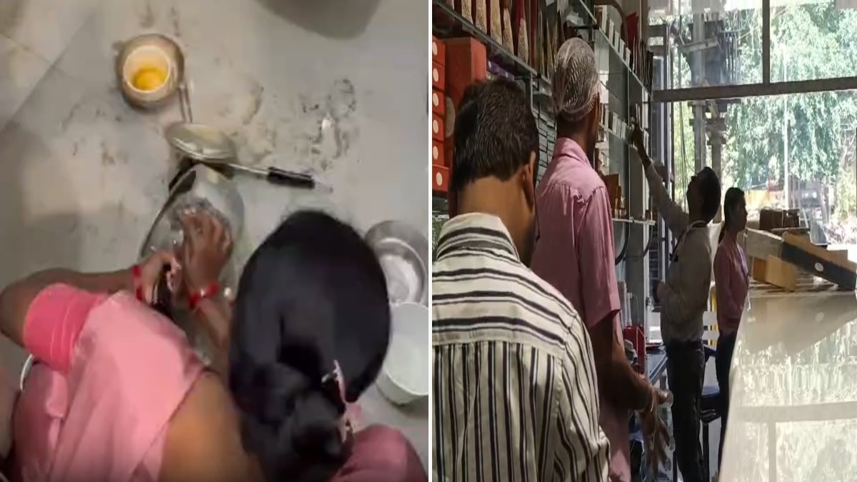 मिठाई दुकान का वीडियो वायरल: बाथरूम में बर्तन धोते दिखे कर्मचारी, खाद्य विभाग ने जारी किया नोटिस