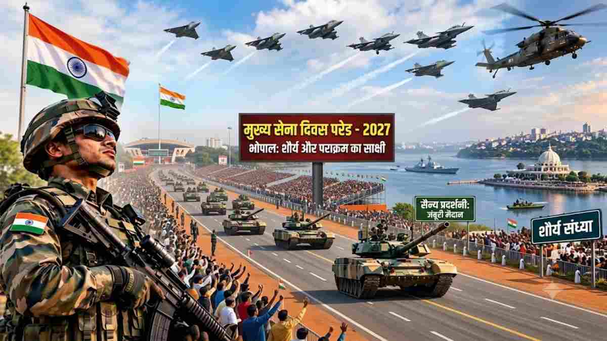 भोपाल से दुनिया देखेगी देश की सेना की ताकत: राजधानी में 15 जनवरी को होगी आर्मी डे परेड; बड़े तालाब के ऊपर से गरजेगा एयर शो