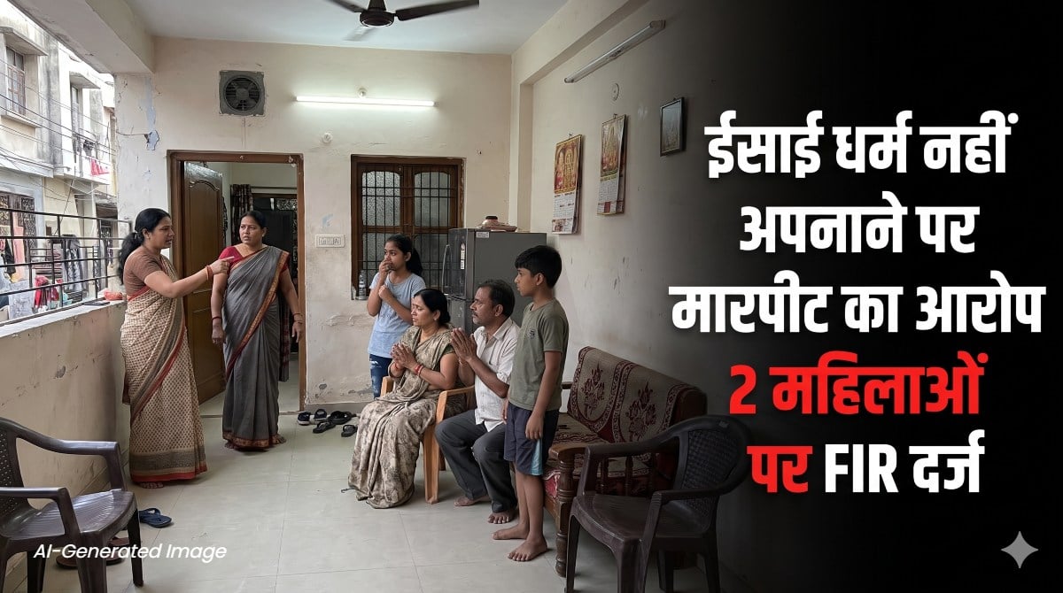 CG Crime : ईसाई धर्म नहीं अपनाने पर मारपीट का आरोप, 2 महिलाओं पर FIR दर्ज, जानिए पूरा मामला