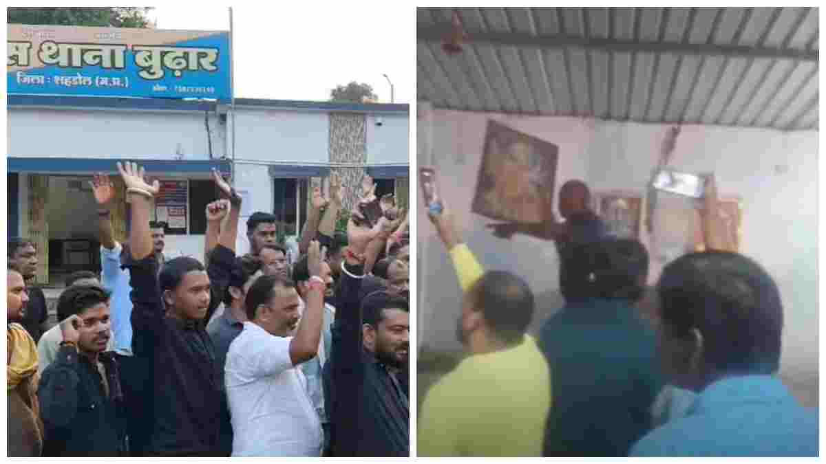 दुर्गा पंडाल में हंगामा: प्रतिमा पटकने के आरोप पर भड़का आक्रोश; हिंदू संगठनों ने घेरा थाना, केस दर्ज 